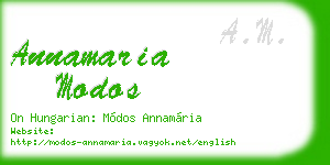 annamaria modos business card